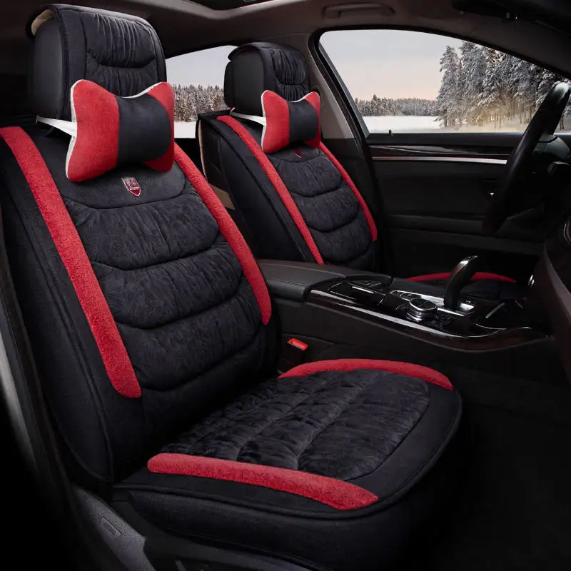 5D Winter Plush Car Seat Cover Cushion For Nissan Altima Rouge X trail