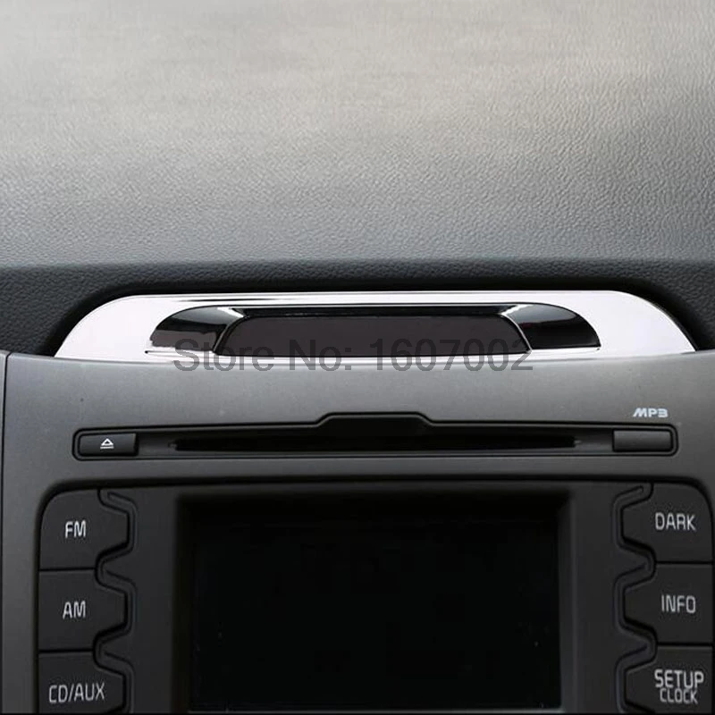 

For Kia Sportage 2015 Accessories ABS Chrome Middle Control Clock Time Cover Trim Left-driving Auto Parts