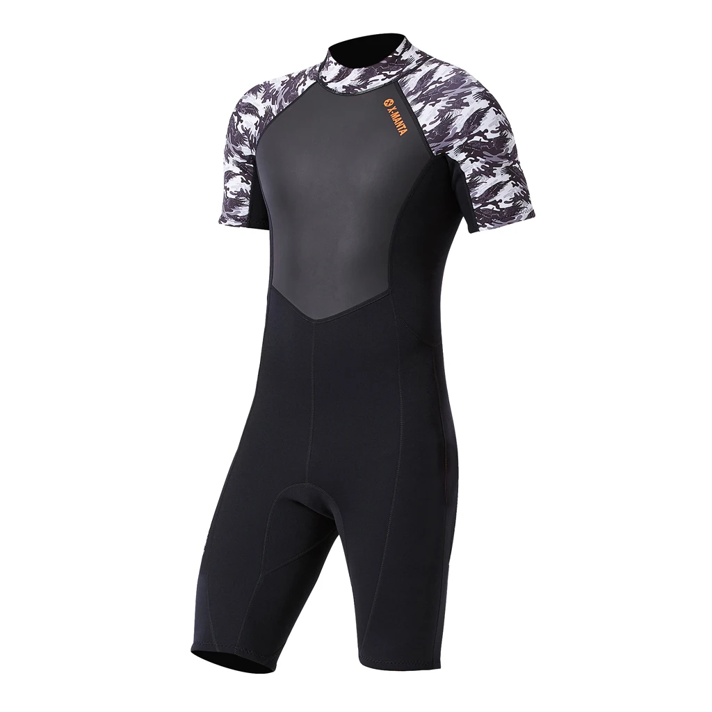 1.5mm Dive Wetsuit Diving Shorty  Short Sleeve Wet Suit for Men for Surfing Snorkeling, Sailing, Spearfishing 