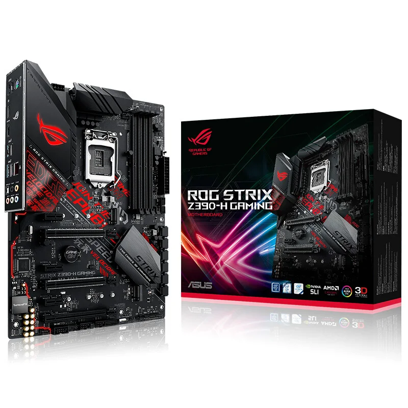 

ASUS ROG STRIX Z390-H GAMING LGA1151 64GB DDR4 M.2 SATAIII DP HDMI Desktop Computer Game Motherboard support I9 9900K 9700K