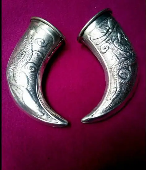 

Miao silver flower Round Earrings retro personality all-match