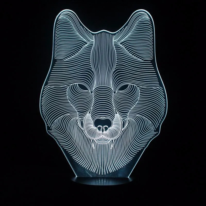Светодиодная лампа с акриловой панелью 14 х20 см 7 цветов|3d led lamp|kids room lamproom lamp |