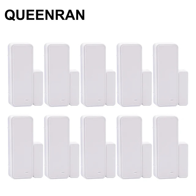 10pcs Two way Wireless Door Window Magnetic Sensor Alarm System for Home Security 433MHz Door Detector Contact Open/Close Signal 1