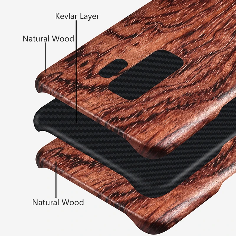 Для samsung S9 Plus чехол Роскошный тонкий ультра тонкий жесткий из натурального дерева противоударный защитный чехол для телефона для S9 S8 Plus задняя крышка