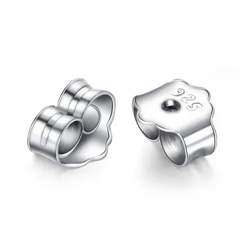

HOT 6X5MM 200PCS 925 Sterling Silver Butterfly BACK STOPPERS Earrings Jewelry Findings For Stud Pin Jewelry Settings FY-02