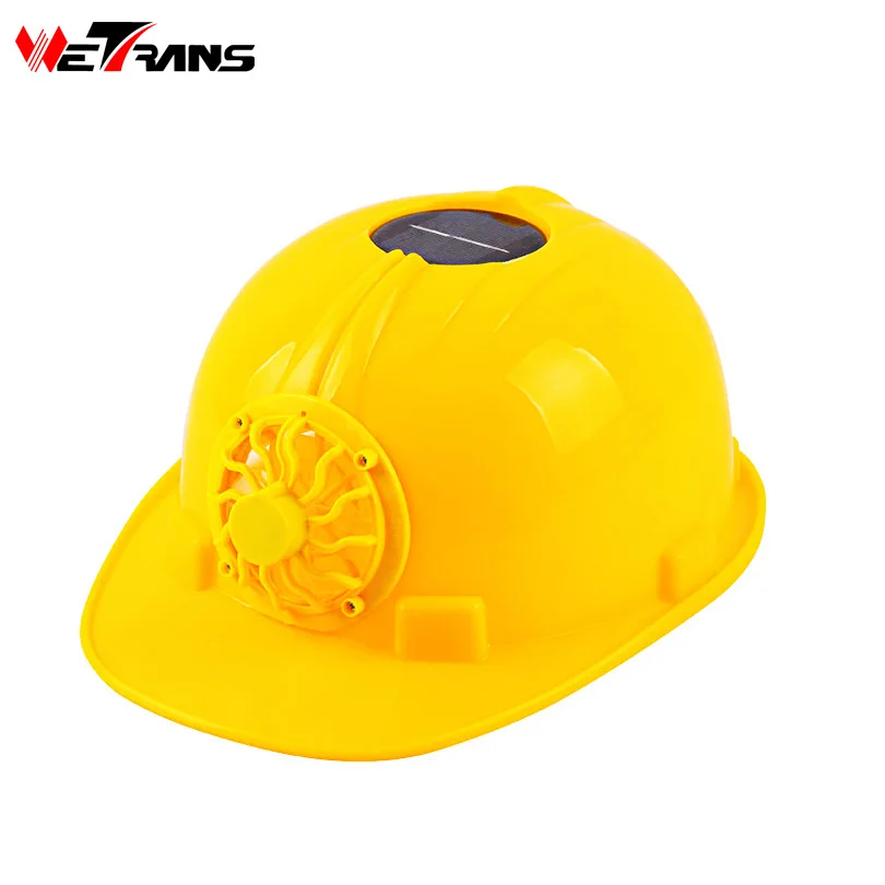 

Wetrans Work Helmet With Solar Panel Fan Construction Safety Helmet Firm Heat Dissipation Consumer Hard Hat Cap Head Protect