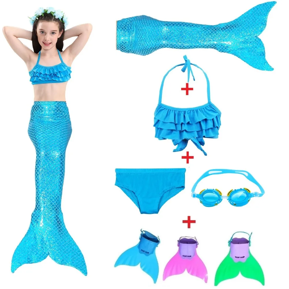 Mermaid Tail Costume for Girls Kids Children Women Bikini Children