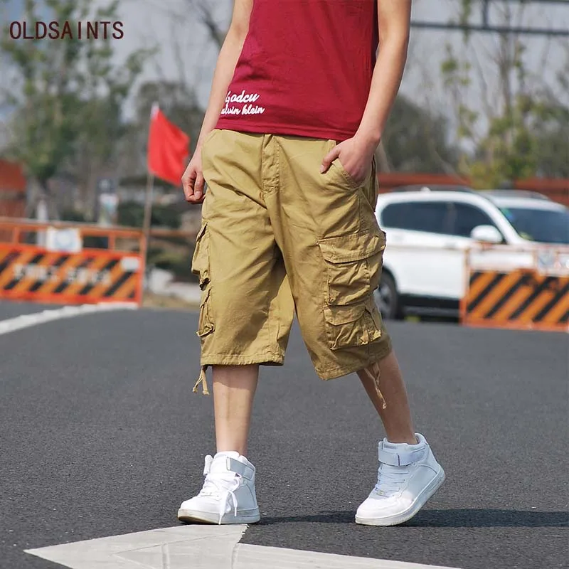 Men Casual Shorts Multi Pocket Men 