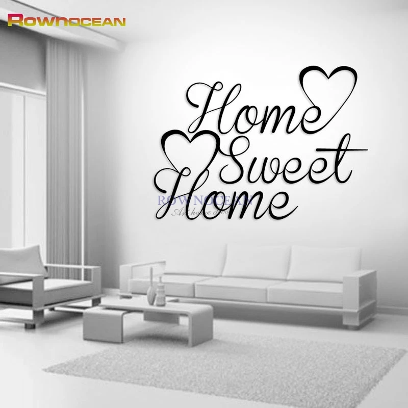 Home Sweet Home Quote Wall Stickers Art Room Removable Decals diy. 