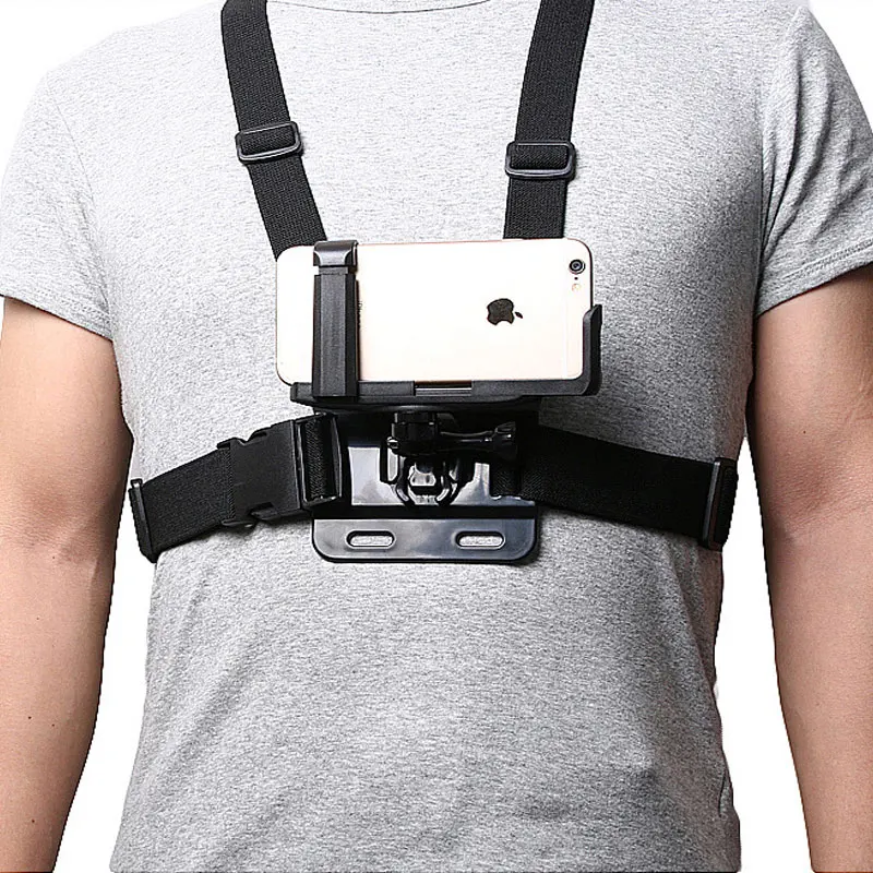 Universal Phone Clip Holder with Gopro Chest Belt/ Head