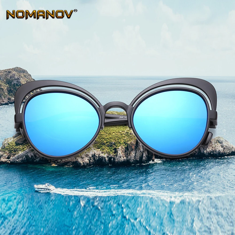 

Personality Cat Ears Round Driver Sun Glasses Polarized Mirror Sunglasses Custom Made Myopia Minus Prescription Lens -1 to -6