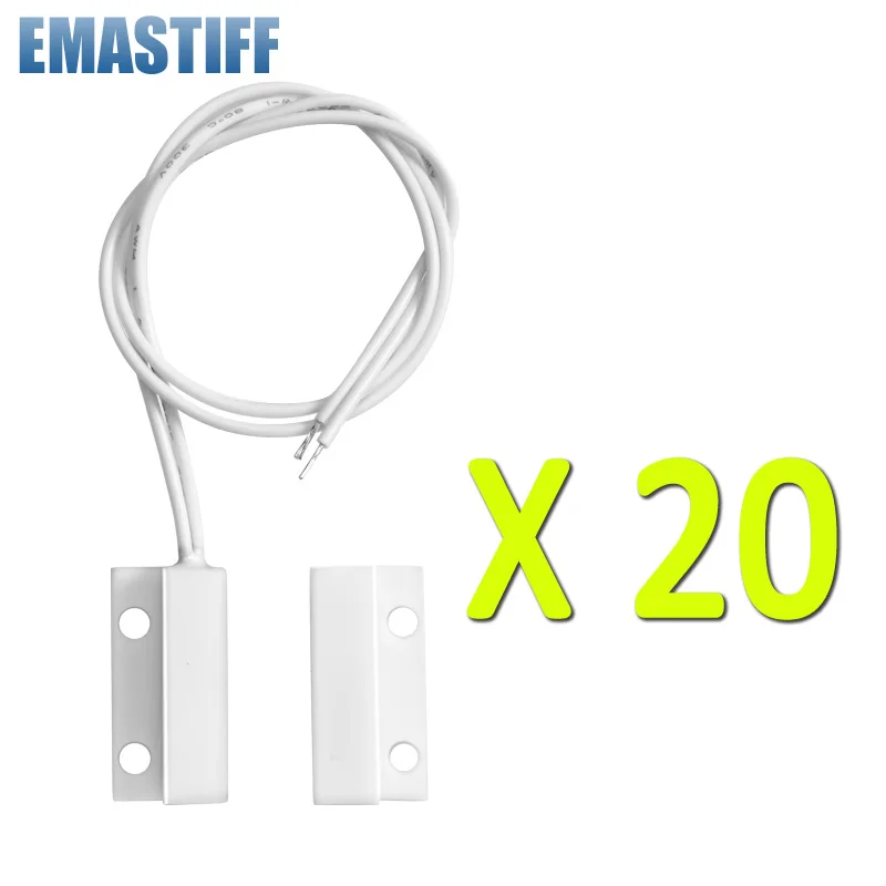 bilder für Freies Verschiffen! 20 stücke MC-38 mc38 Wired Tür-fenster-sensor Magnetische schalter Hauptwarnungssystem normal Geschlossen NC für gsm pstn alarm bilder für Freies Verschiffen! 20 stücke MC-38 mc38 Wired Tür-fenster-sensor Magnetische schalter Hauptwarnungssystem normal Geschlossen NC für gsm pstn alarm