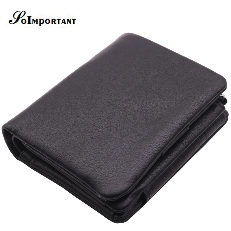 Новый 100% Пояса из натуральной кожи Для мужчин кошелек Малый Trifold молнии walet portomonee