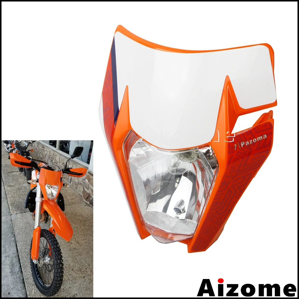 Оранжевый Универсальный Enduro обтекаемые фары для XC EXC250 350 XCF 300 500 W 450 EXC F шесть дней