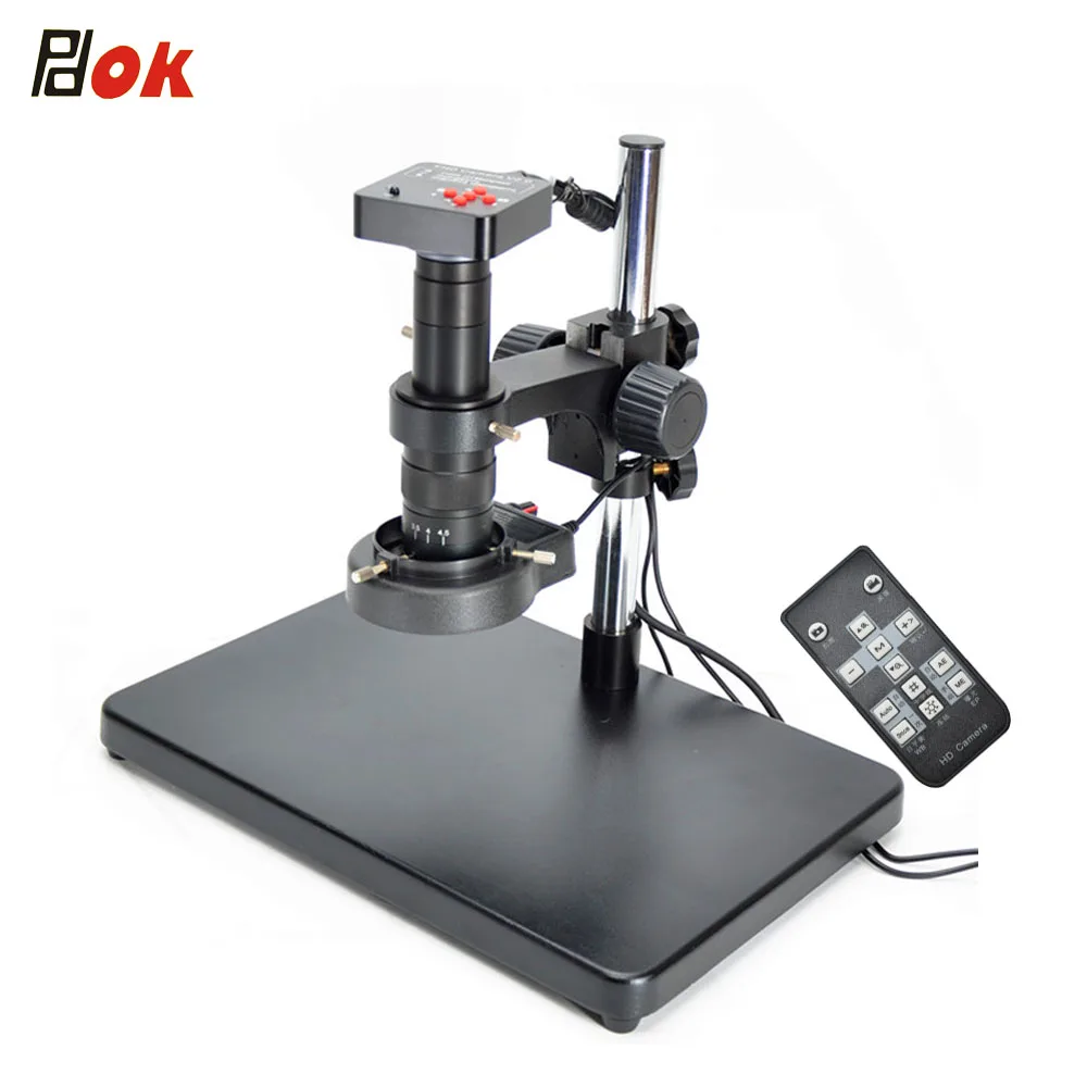 

21MP 1080P Industrial Camera Microscope with 10X-180X C-mount Lens Mobile Phone Board Repair PCB Inspection Lab Application
