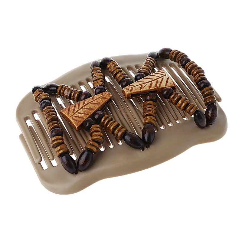Buy Women Girl Easy Magic Wood Comb Beads Double Hair