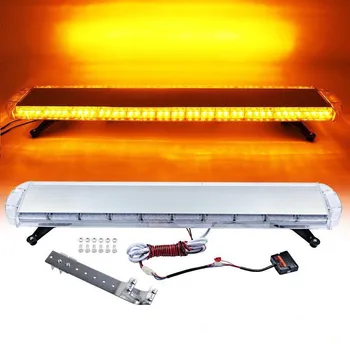 

47" 88W LED Strobe Light Bar Amber/Yellow Emergency Beacon Hazard Warning Flash Flashing Lamp