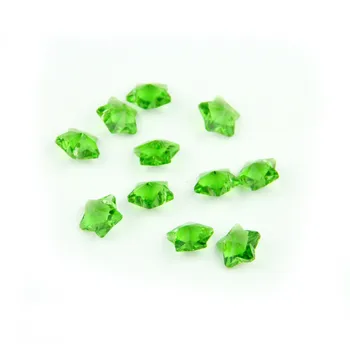 

Wholesale, Free Shipping,100pcs,Dark Green 14mm Crystal Star Beads In One Hole For Wedding Strands & Chandelier Bead Parts
