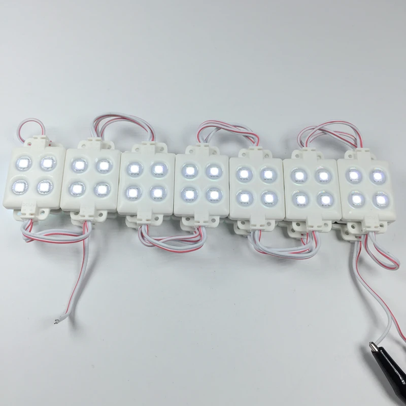 100 шт./лот литьевой молдинг светодиодный модуль 5050 smd 4 LED 12V 0 96 W водонепроницаемый