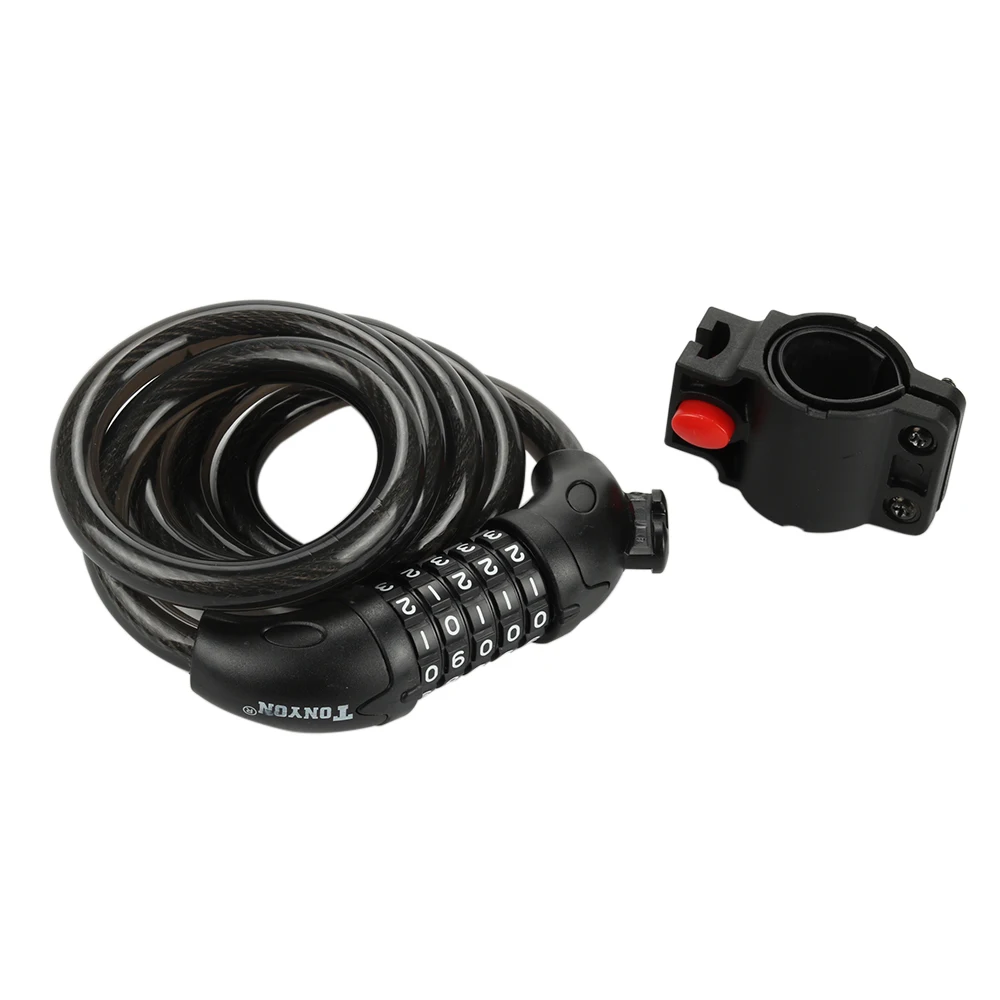 Bike Cable Basic Self Coiling Resettable Combination Cable Bike Locks 6