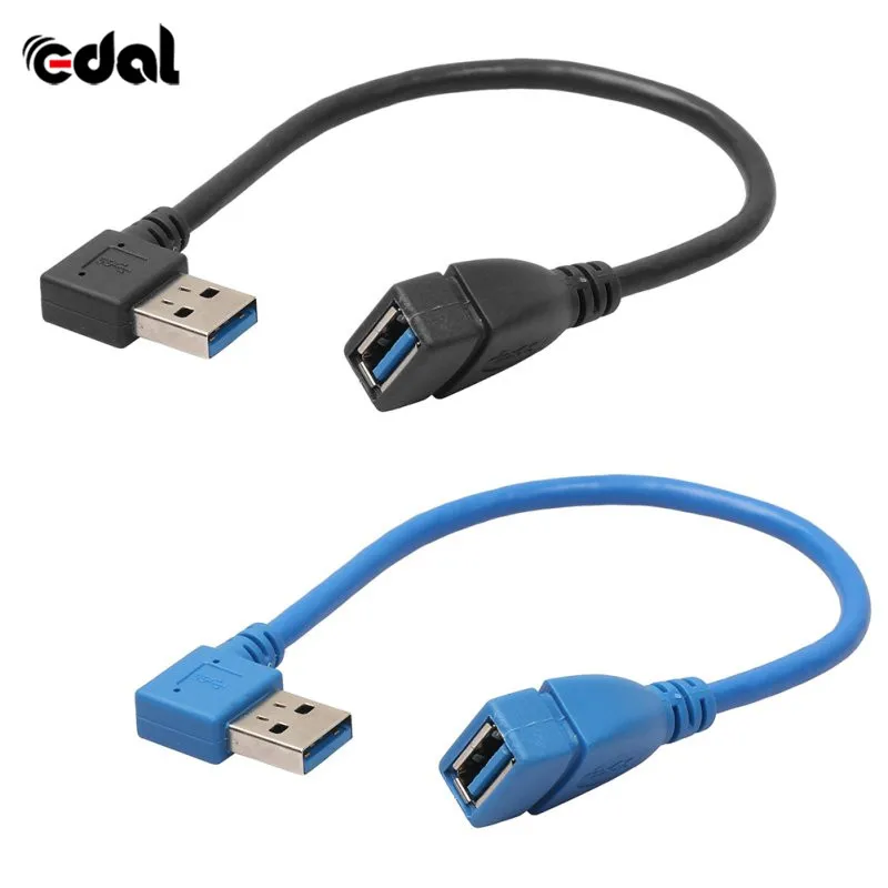 

Right Left Angle USB 3.0 Male to Female Extension Cable for Apple Pro, PC,Tablet PC, TV, DVD Player Adapter Cable 0.2M