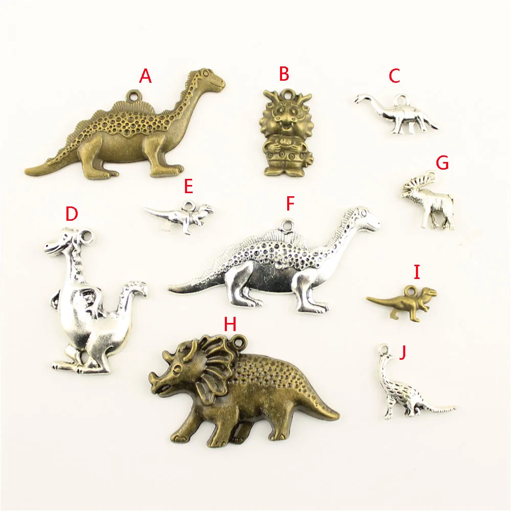 

3 Piece Animal Dinosaur Dragon Charms Pendant For DIY Jewelry Making Handmade Bracelet Necklace Key Chain Bag Accessories M037