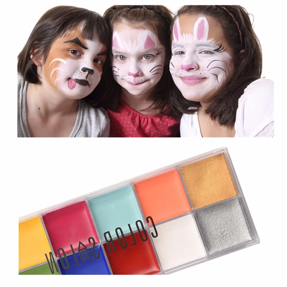 

Color Salon Flash Tattoo Face Body Paint Oil Painting Art use in Halloween Party Fancy Dress Beauty Makeup Tool art body paint
