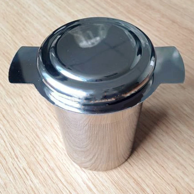 Stainless Steel Tea Infuser Stainless Steel with Lid as Drip Tray Tea Strainer  Mesh TCup Strainer Loose Leaf Filter Wi/Lid