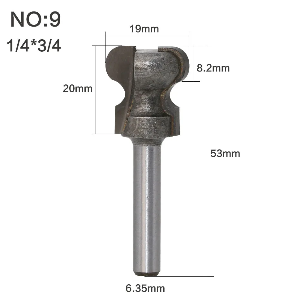 1/2 "Shank1/4 хвостовика Двойной Палец биты для дерева промышленного класса Двойной Палец Бит плотничьи инструменты для работы с деревом фреза