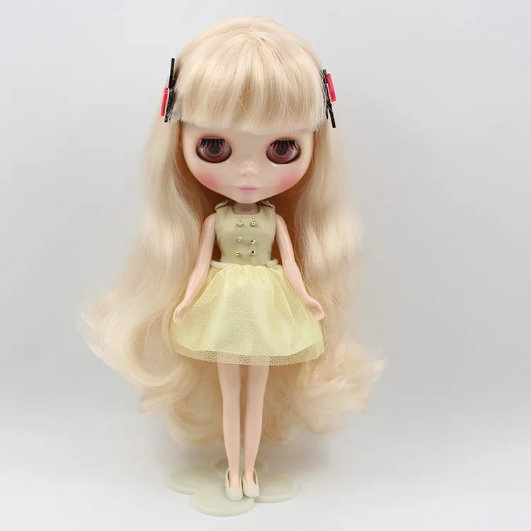 Free shipping Nude Blyth Doll Series No. BL3139/340 For Light Brown curly hair with bangs Factory Blyth