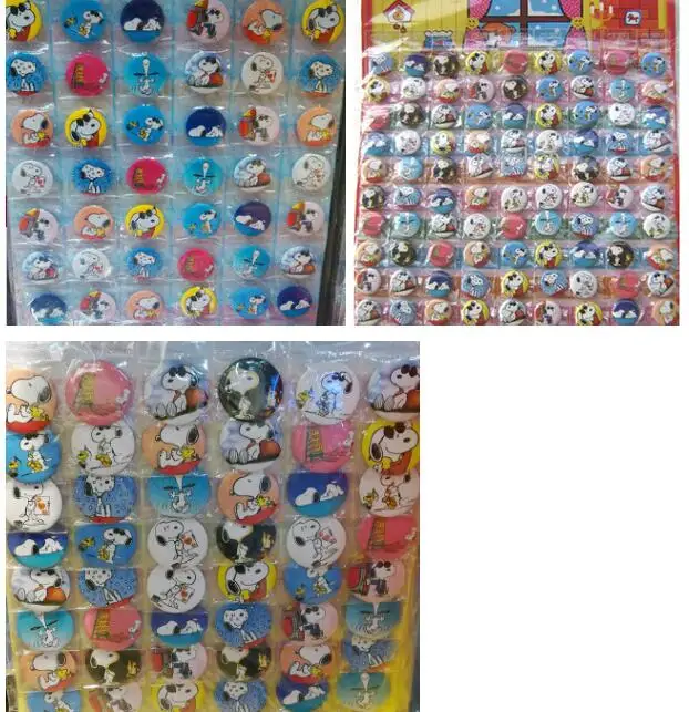 

New Cartoon anime white dogs Round Brooch Button Pin 2.5cm 3cm 4.5 cm DIY kids party Gift Clothing decoration