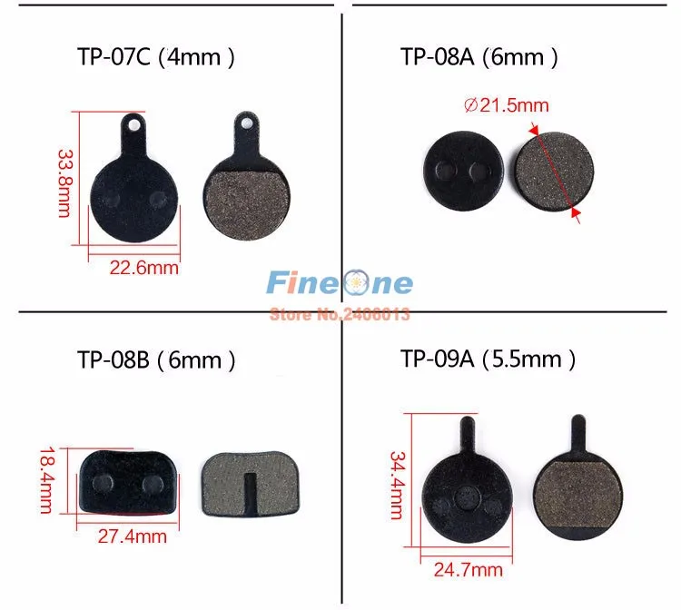 Не Асбестовые велосипедные дисковые Тормозные колодки всех размеров все формы MTB велосипедные тормозные колодки клипер накладки низкий уровень шума полу-металлическая подкладка