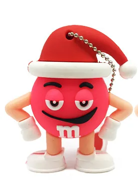 usb flash drive 64gb usb stick 32gb pen drive 16gb pendrive 128gb usb 2.0 8gb 4gb M&m's Chocolate MR Bean Cartoon Christmas gift - Цвет: 1