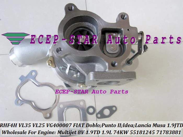 RHF4H VL35 VL25 VG400007 55181245 71783881 Turbo Turbocharger For FIAT Doblo Punto II Idea Lancia Musa 1.9 JTD 1.9L Multijet 8V 1.9TD 74KW (7)