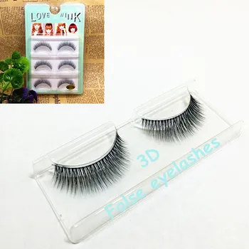 

Free shipping 100% hand make 3D Double Layer False Eyelash Extension 3D-19 Makeup Cosmetics Natural Tapered Fake Eye Lash