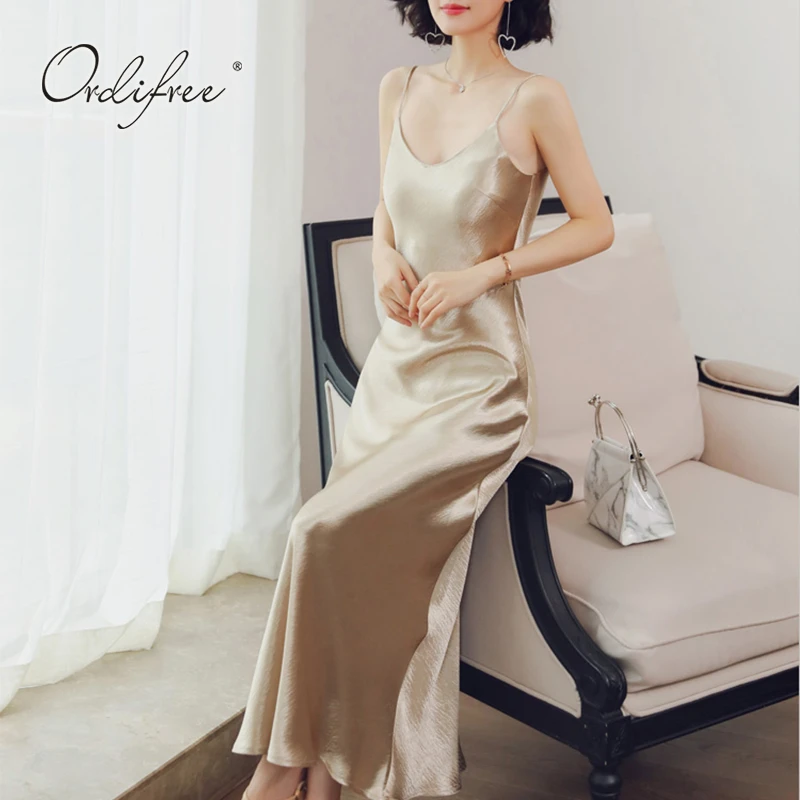 long satin dress plus size