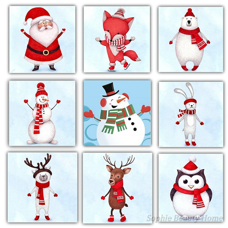 

5D DIY diamond painting round diamond full diamond gift card full Christmas embroidery cross stitch mosaic decoration home