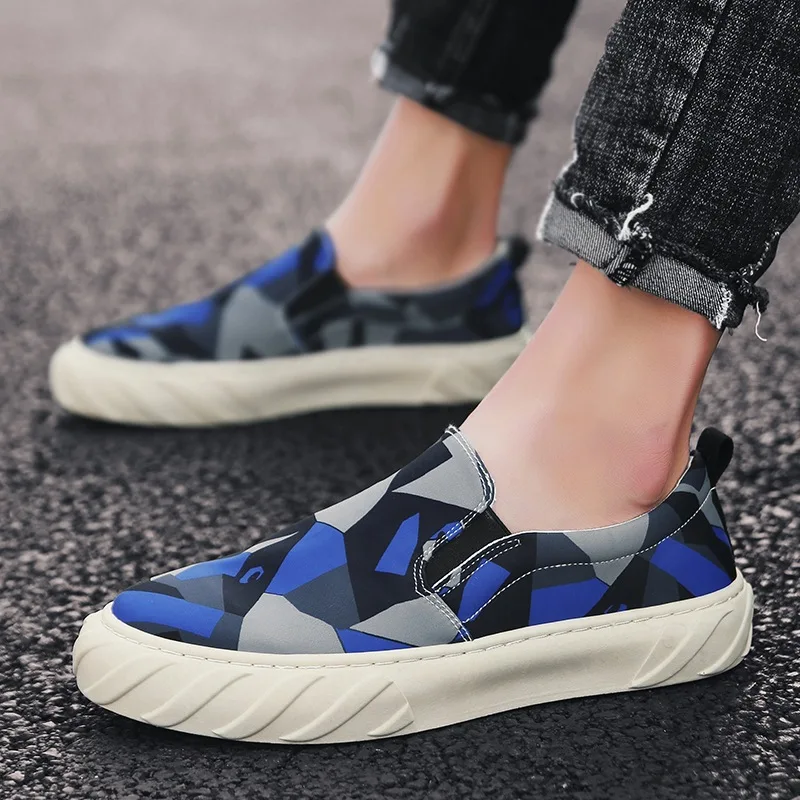 

Male Summer Sneakers Fashion Men Canvas Shoes Slip On Casual Breathable Shoes Loafers