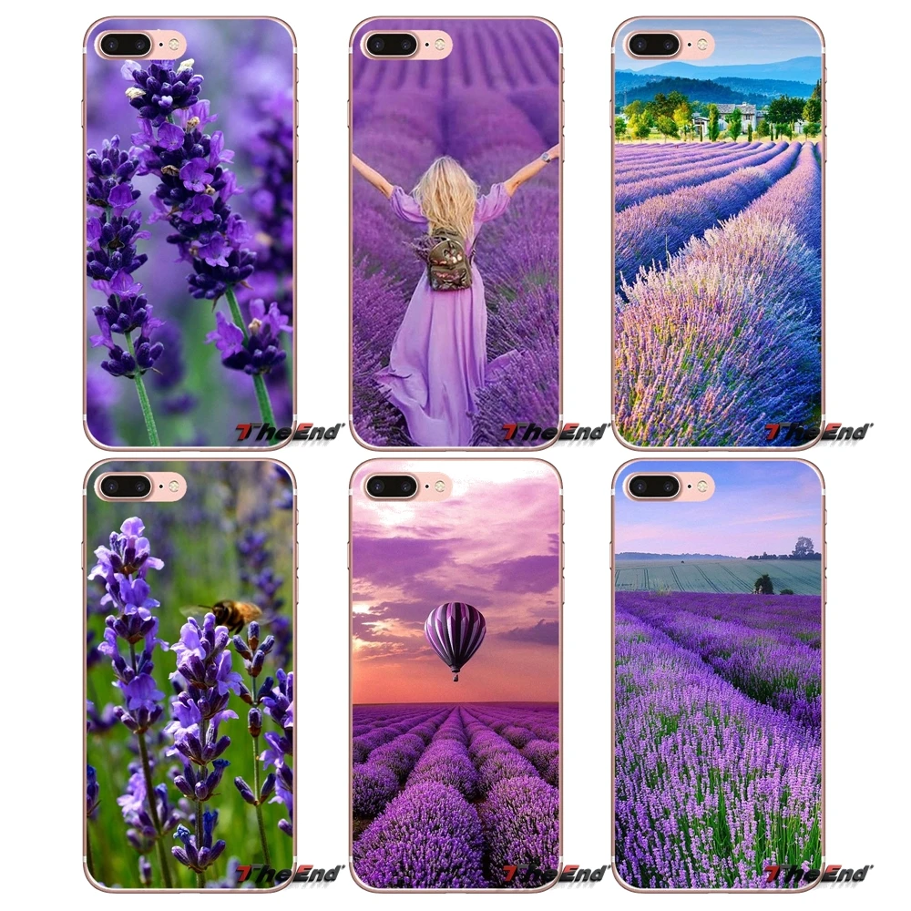 

TPU Skin Case Provence Lavender Purple Flower For Huawei G7 G8 P7 P8 P9 Lite Honor 4C 5X 5C 6X Mate 7 8 9 Y3 Y5 Y6 II 2 Pro 2017