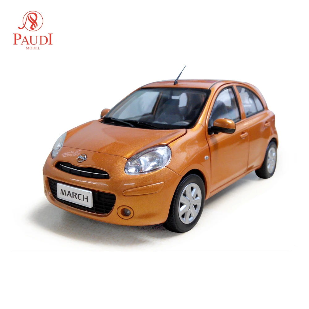 Модель Paudi 1/18 1:18 1 18 масштаб Nissan March Micra оранжевая статическая имитация литого