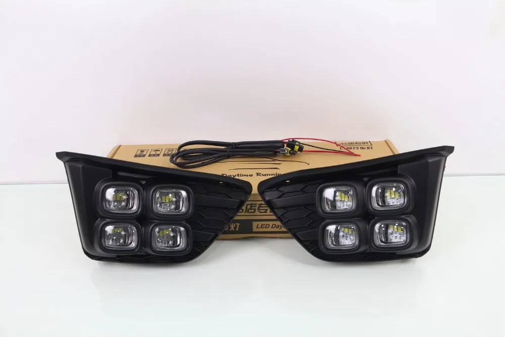 

Osmrk LED DRL daytime running light fog lamp for Honda fit jazz 2014-2016, original design, wireless switch, yellow turn signal