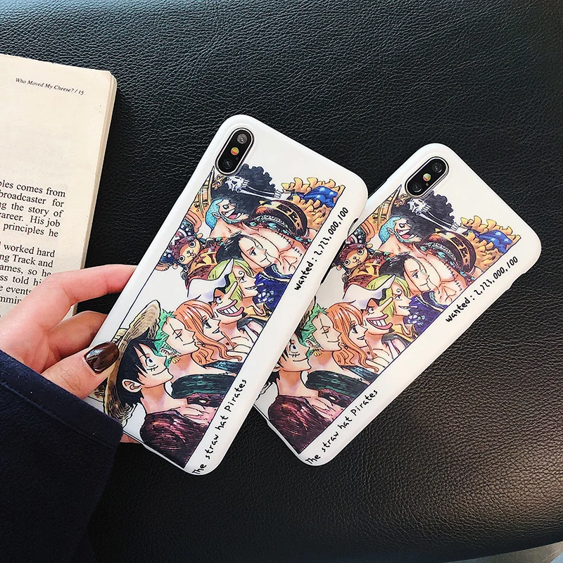 

Cartoon Monkey D Luffy for IPhoneXs XR Max Mobile Phone Shell for IPhone 6s 7 8 Plus Illustration Mobile Phone Protective Case
