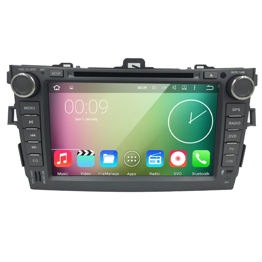 8 Android 5 1 OS CAR DVD Player for Toyota Corolla 2006 2011 GPS Nav Radio
