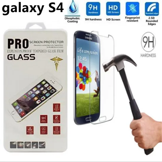 200 шт/партия ультра-тонкое закаленное стекло Премиум Взрывозащищенный экран Защитная пленка для Samsung Galaxy S4 i9500