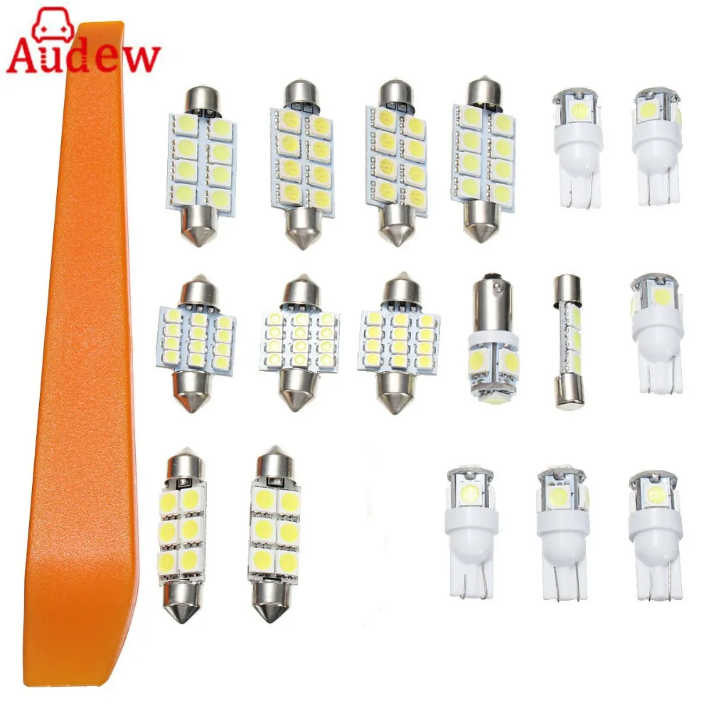 

17pcs White Car Interior LED Light Kit Dome Light Map Lamp With Tool for Volvo V70 XC70 02-07