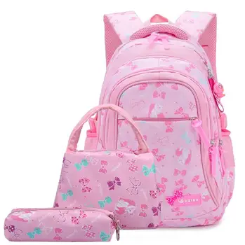 

waterproof Children School Bags for Girls princess school Backpacks Kids Printing Backpacks set Schoolbag kids mochila infantil