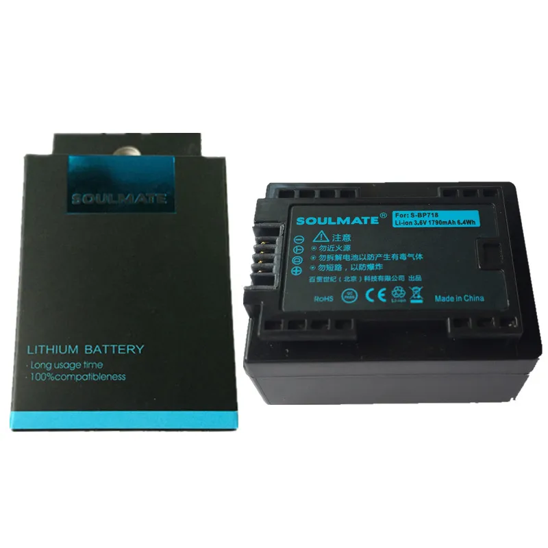 SOULMATL BP 718 BP718 lithium batteries pack BP 727 Digital Camera