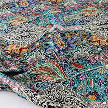 50cm * 140cm etnik Paisley elbise pamuk malzeme Bohemian çiçek desen Poplin Rayon kumaş
