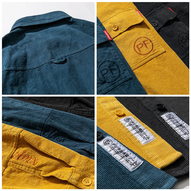 Spring New Corduroy Jacket Men Fashion Solid Color Casual Cotton Jacket Man Streetwear Wild Hip Hop Loose Bomber Jacket Male Spring New Corduroy Jacket Men Fashion Solid Color Casual Cotton Jacket Man Streetwear Wild Hip Hop Loose Bomber Jacket Male