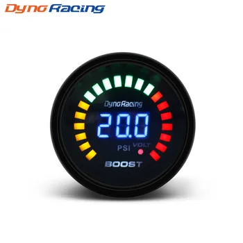

Dynoracing 2" 52mm 20 LED Blue Digital -15-45psi Turbo Boost Gauge Car Meter With Sensor BX101451